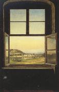 Johan Christian Dahl View of Pillnitz Castle from a Window (mk22) oil painting reproduction